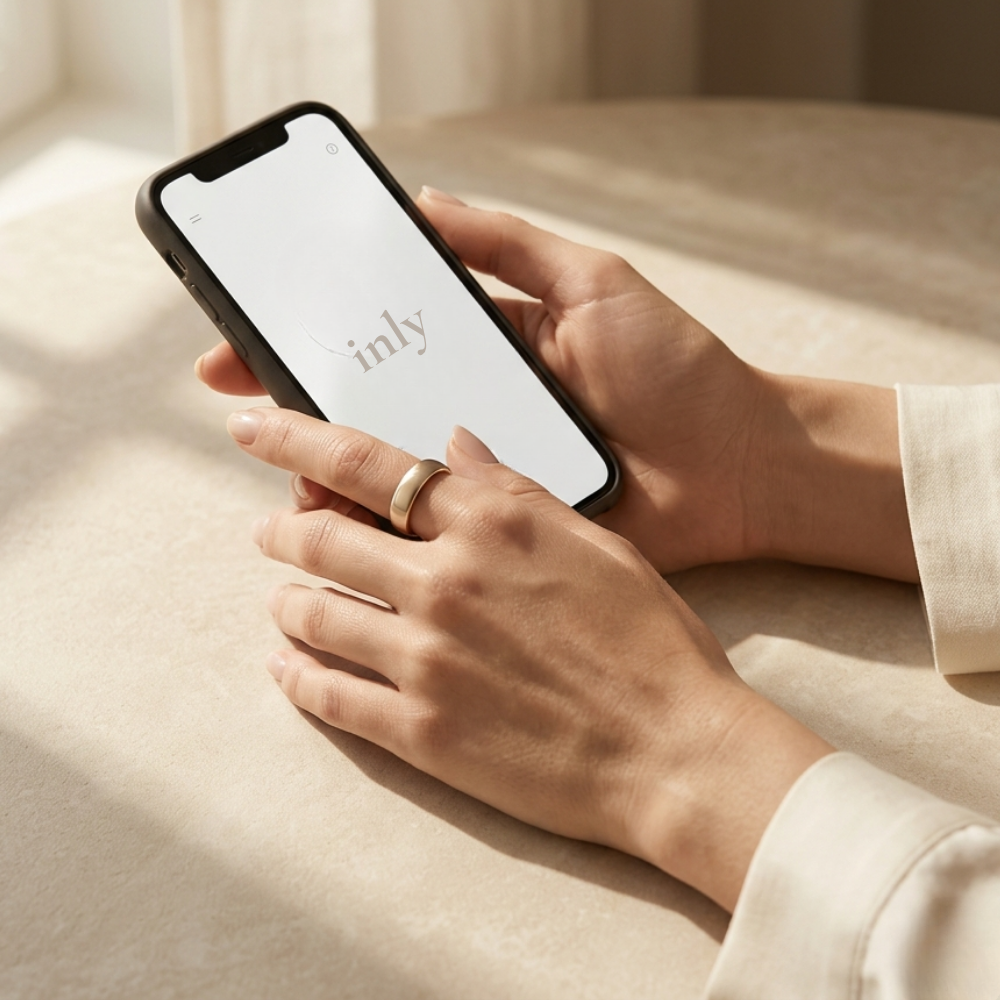 Opening the inly app to receive today's placement guidance
